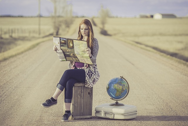 The traveling worman represents the impact journey